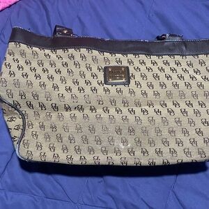 Dooney & Bourke Tan and Brown Monogram Bag